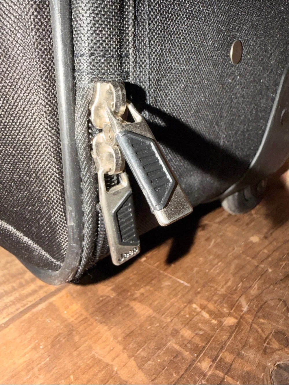 Jeep Black Upright Rolling Suitcase with Telescoping Handle